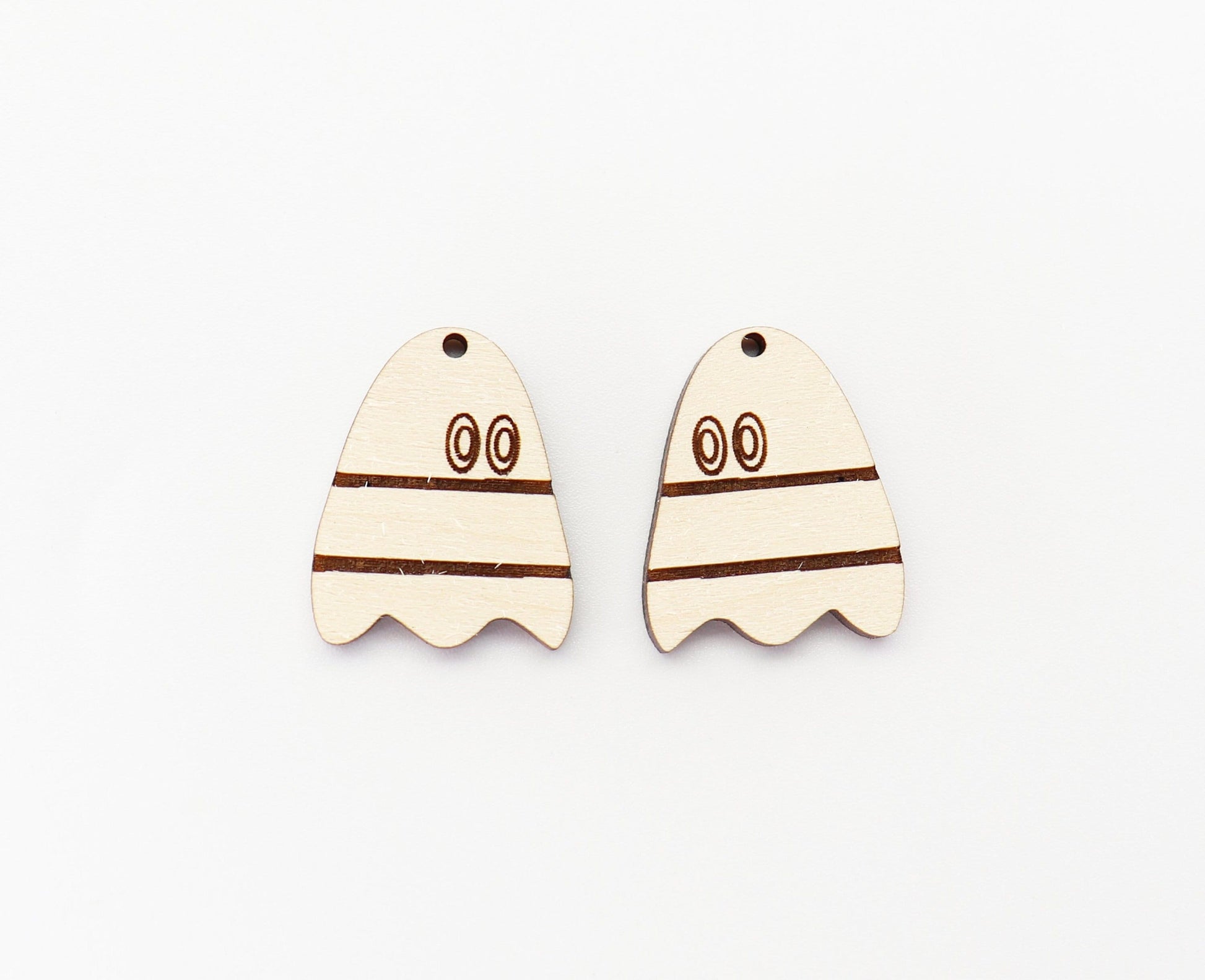 Ghost candy corn earring blanks, wood blanks