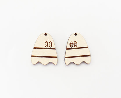 Ghost candy corn earring blanks, wood blanks