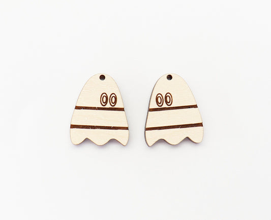 Ghost candy corn earring blanks, wood blanks