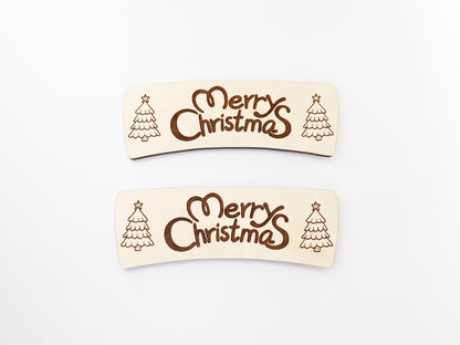 Christmas Hair clip blanks, wood blanks, laser cut blanks