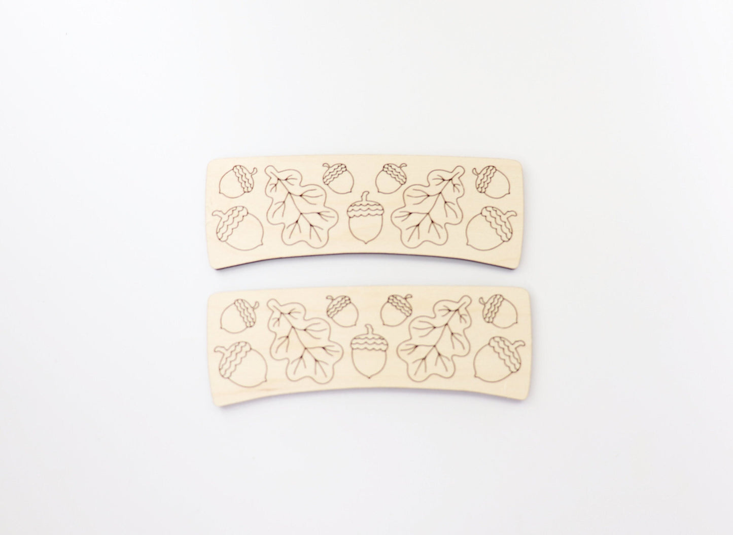 Fall Hair clip blanks, wood blanks, laser cut blanks