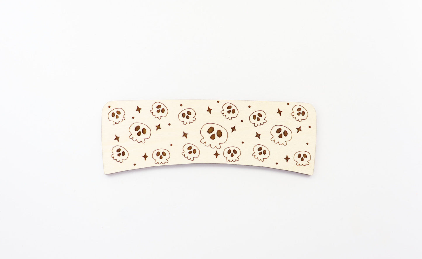 Skull Hair clip blanks, wood blanks, laser cut blanks