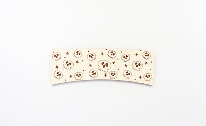 Skull Hair clip blanks, wood blanks, laser cut blanks