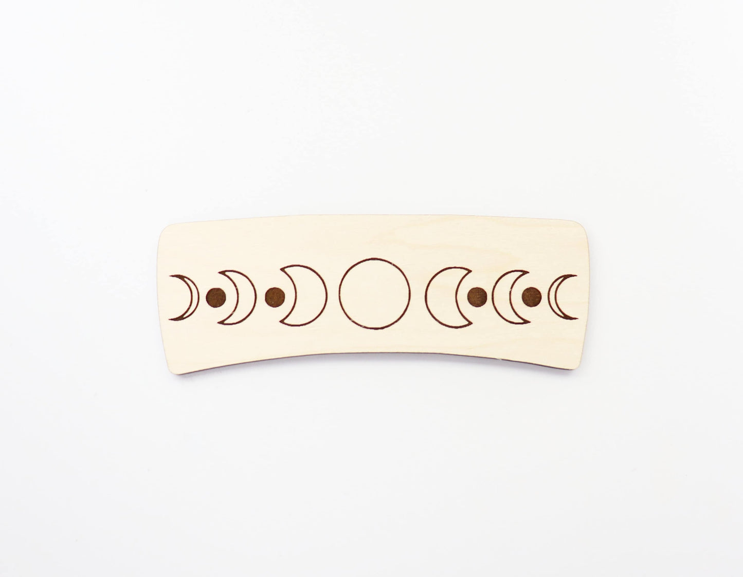 Moon phase Hair clip blanks, wood blanks, laser cut blanks