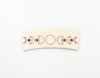 Moon phase Hair clip blanks, wood blanks, laser cut blanks