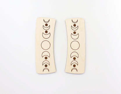 Moon phase Hair clip blanks, wood blanks, laser cut blanks