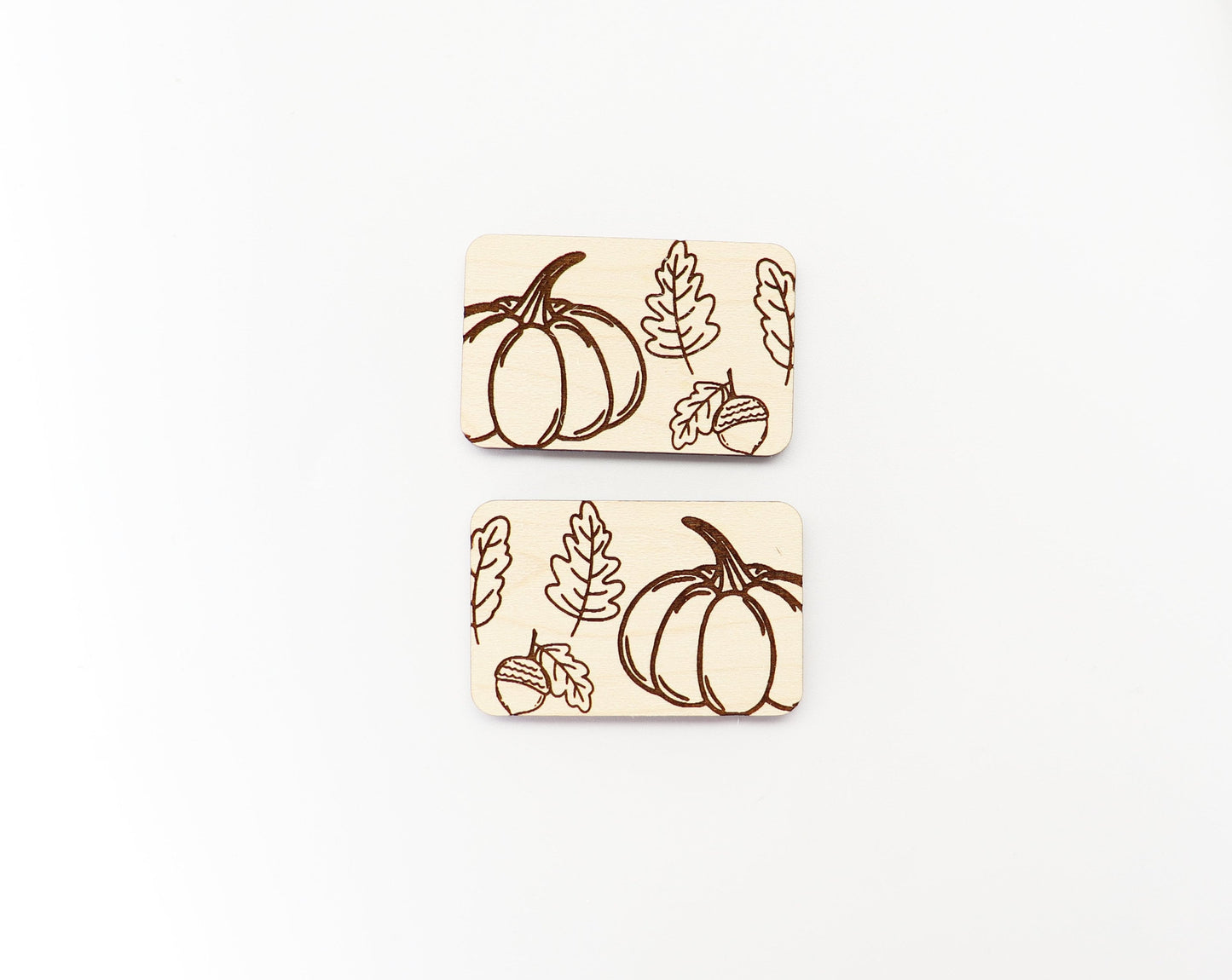 2 Inch fall Pumpkin Hair clip blanks, wood blanks, laser cut blanks