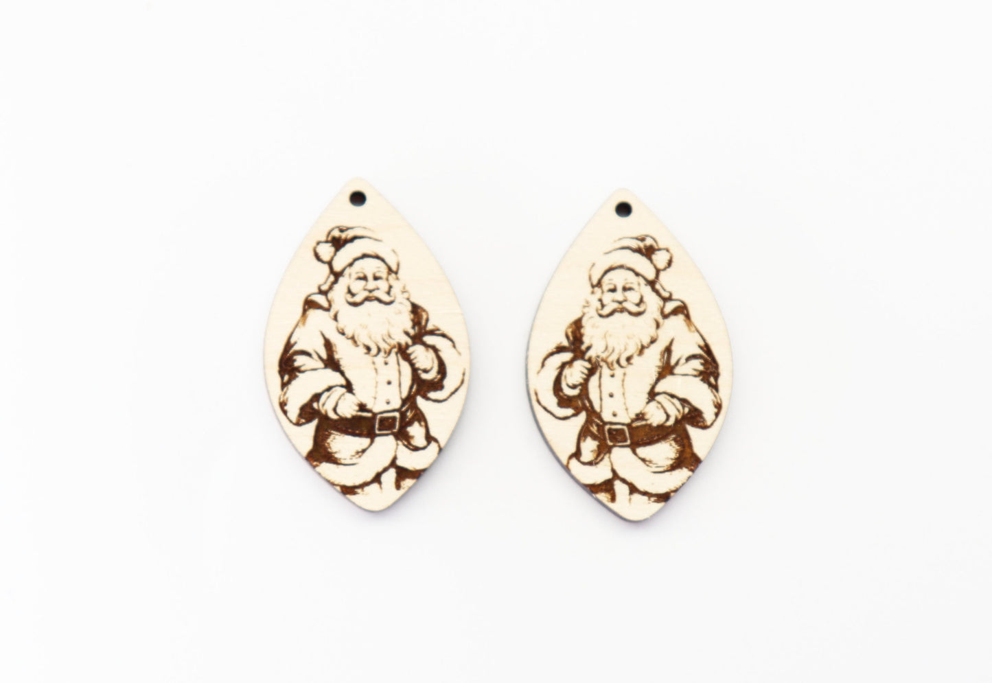 Santa earring blanks, wood blanks