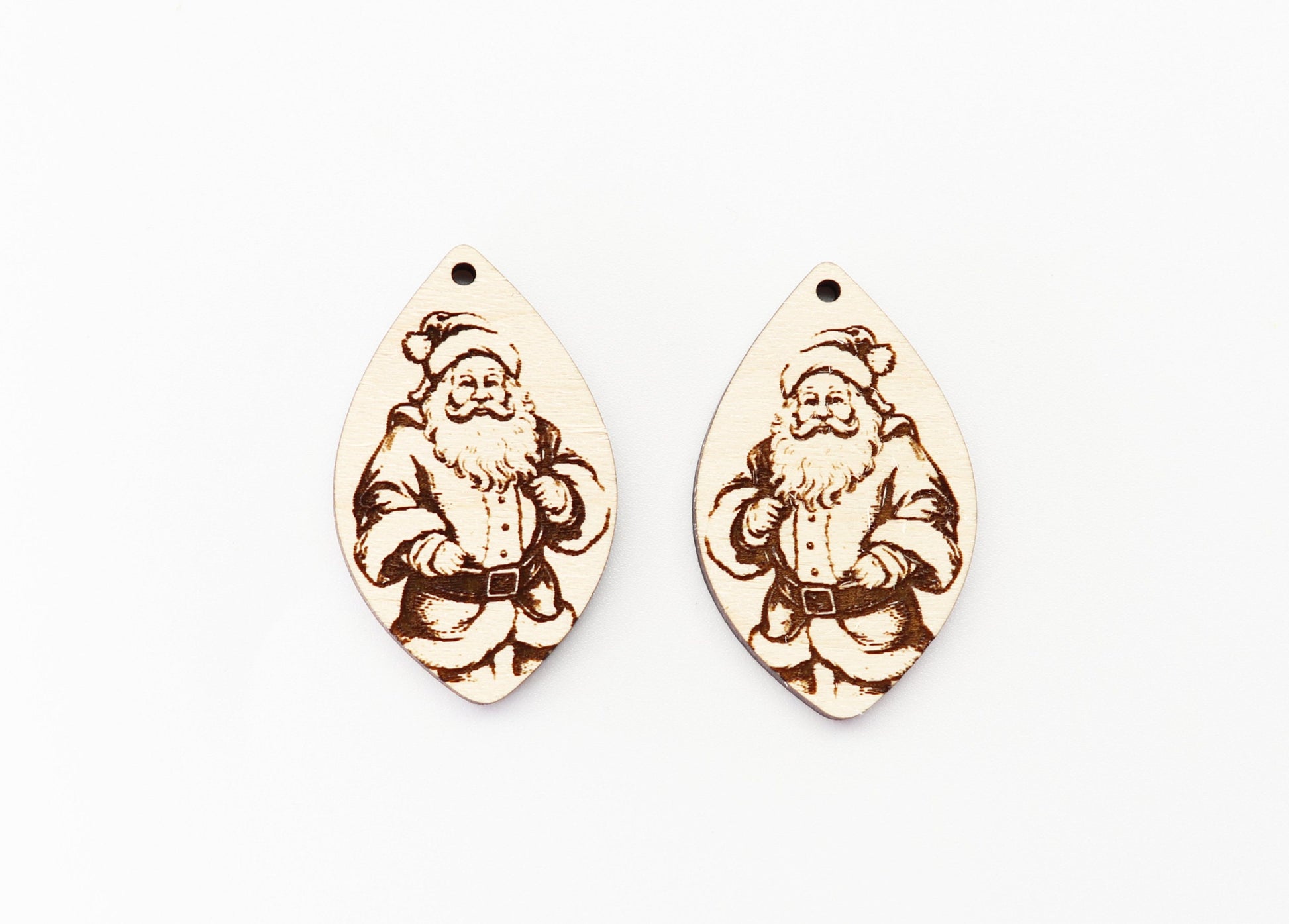 Santa earring blanks, wood blanks