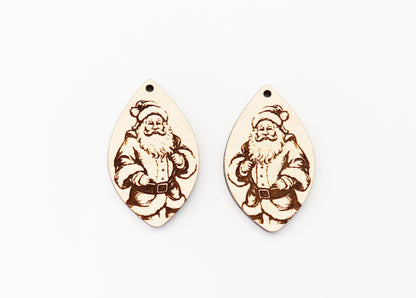 Santa earring blanks, wood blanks