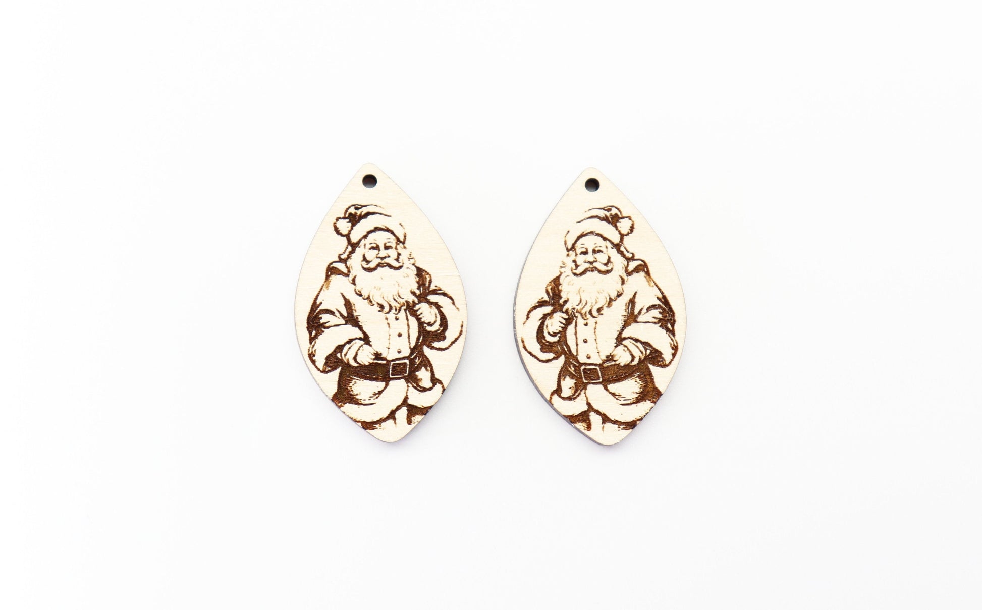 Santa earring blanks, wood blanks