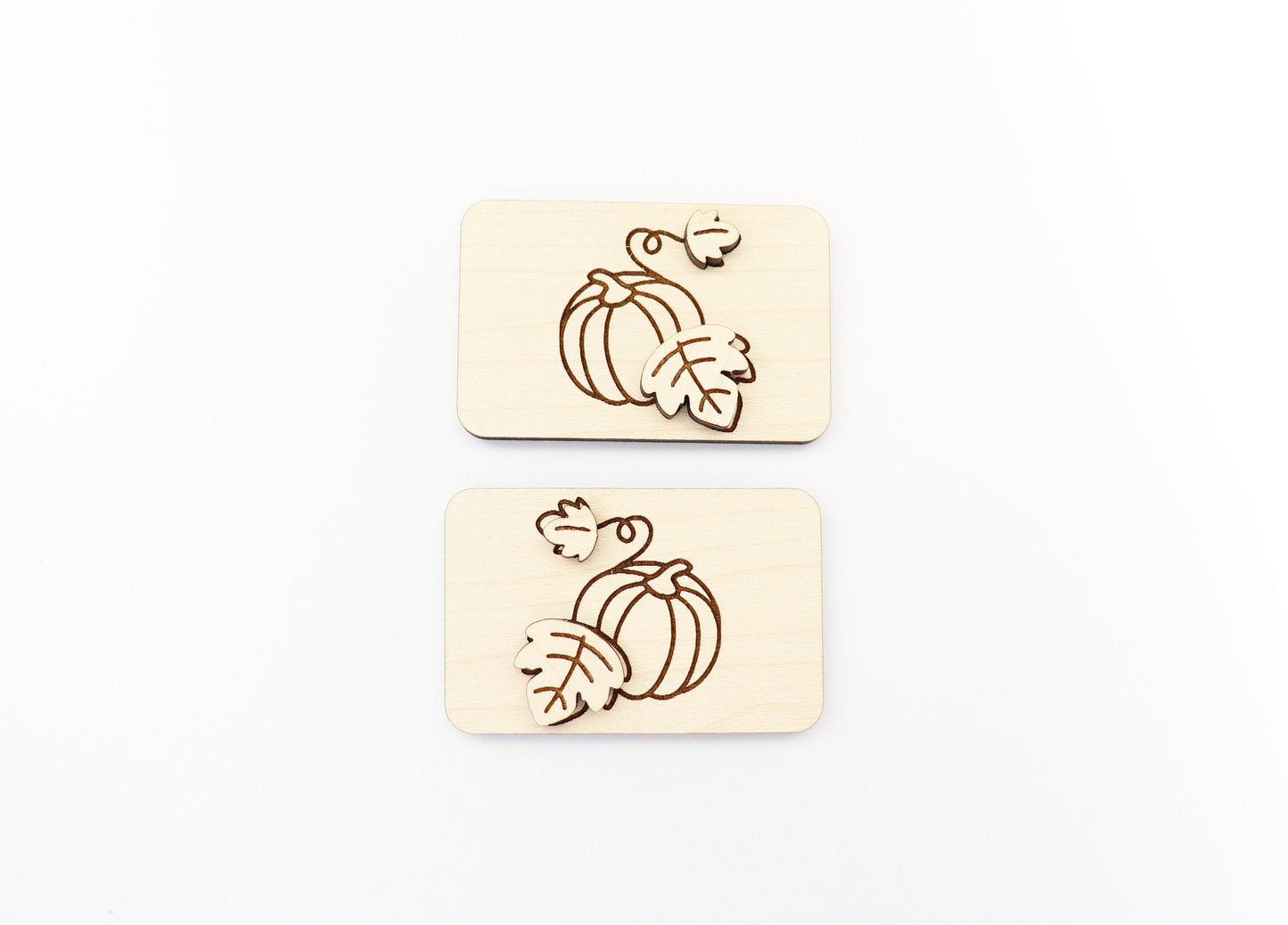 2 Inch Pumpkin Hair clip blanks, wood blanks, laser cut blanks