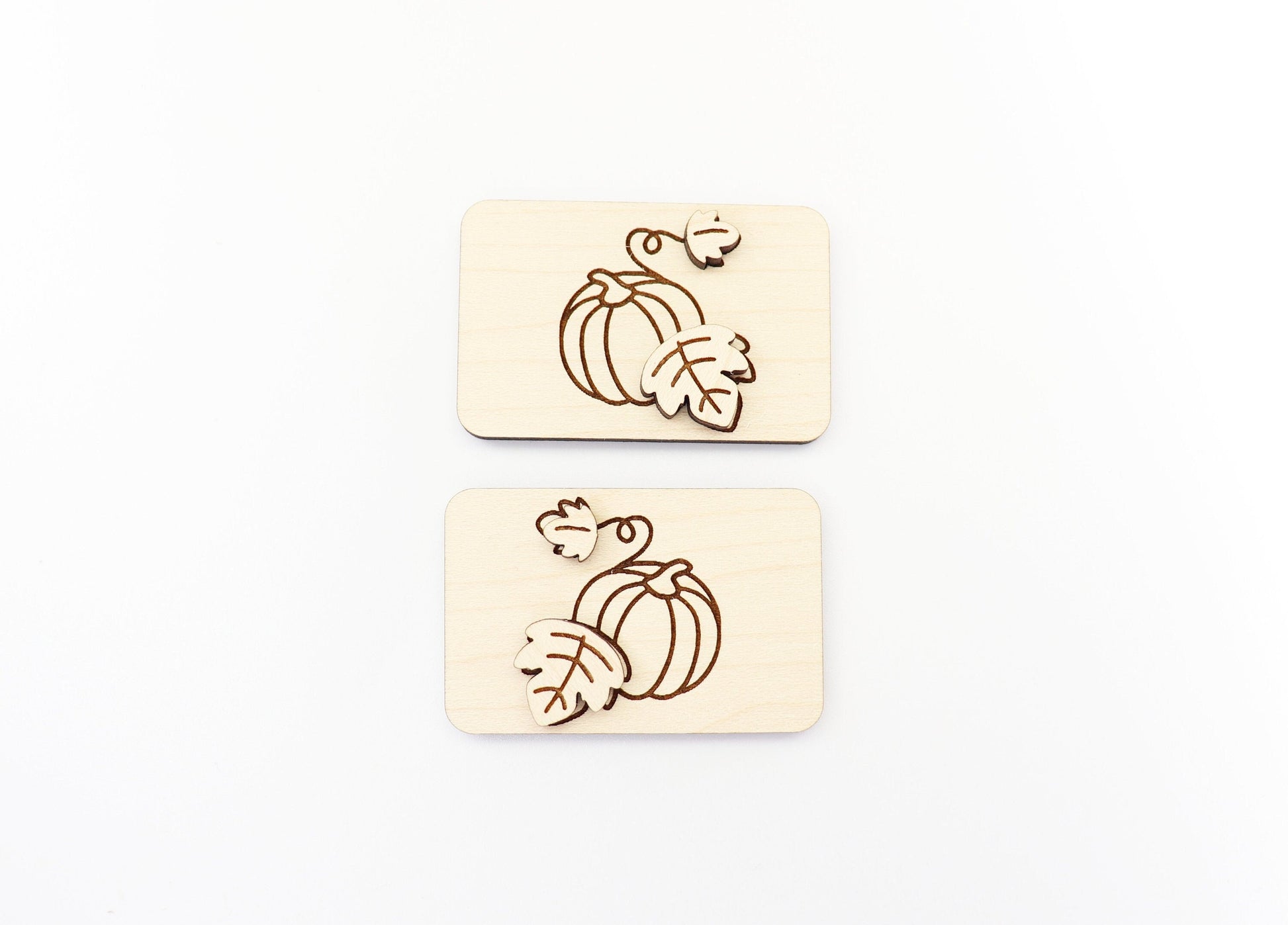 2 Inch Pumpkin Hair clip blanks, wood blanks, laser cut blanks