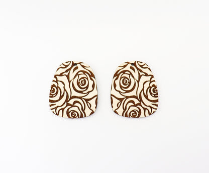 Rose earring blanks, DIY earrings, earring blanks