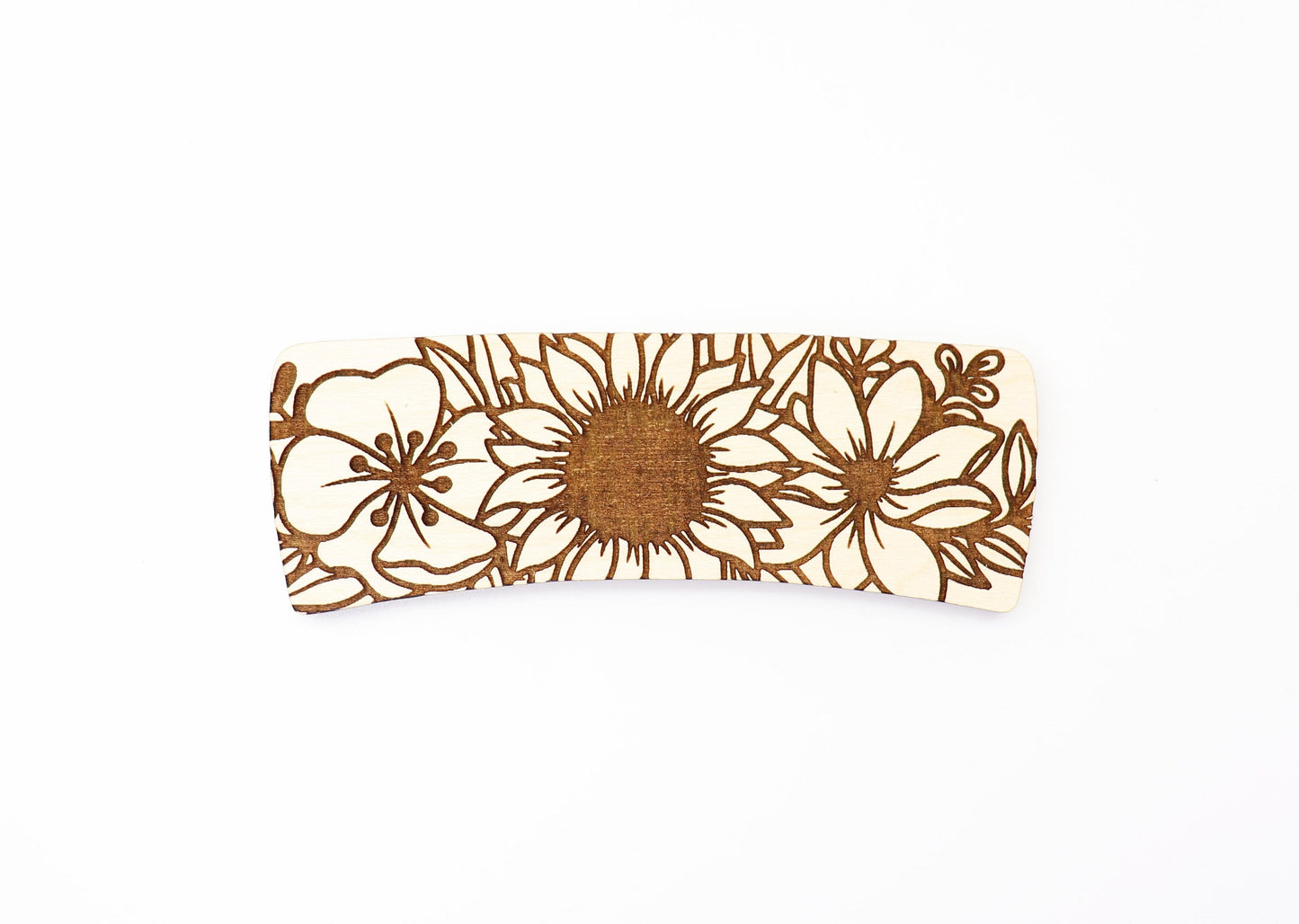 Floral Hair clip blanks, wood blanks, laser cut blanks