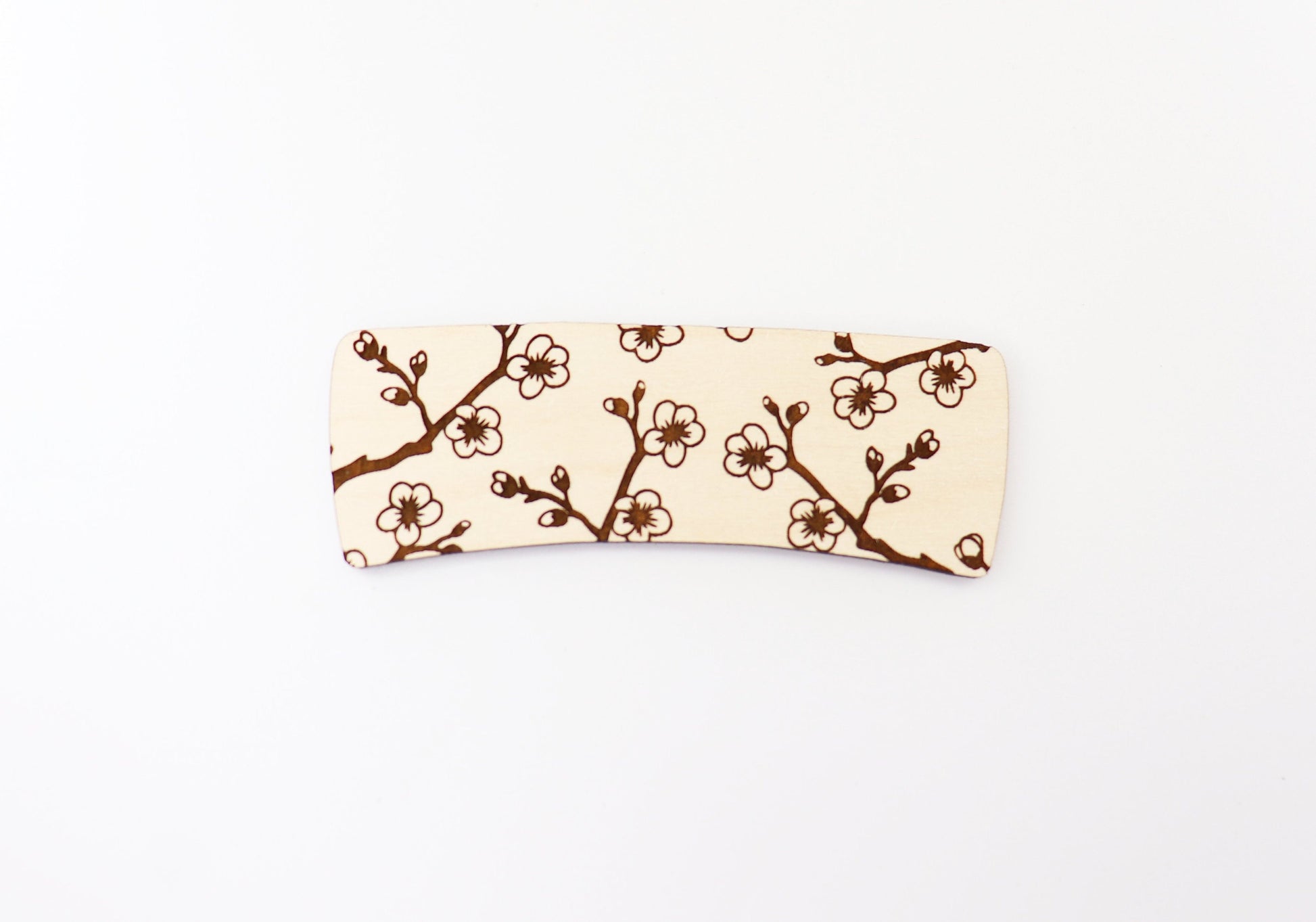 Cherry blossom Hair clip blanks, wood blanks, laser cut blanks