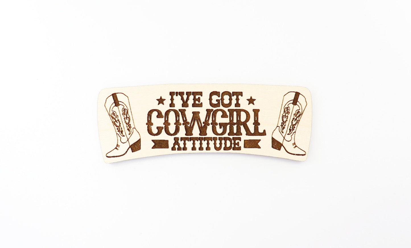 Cowgirl hair clip blanks, wood blanks, laser cut blanks