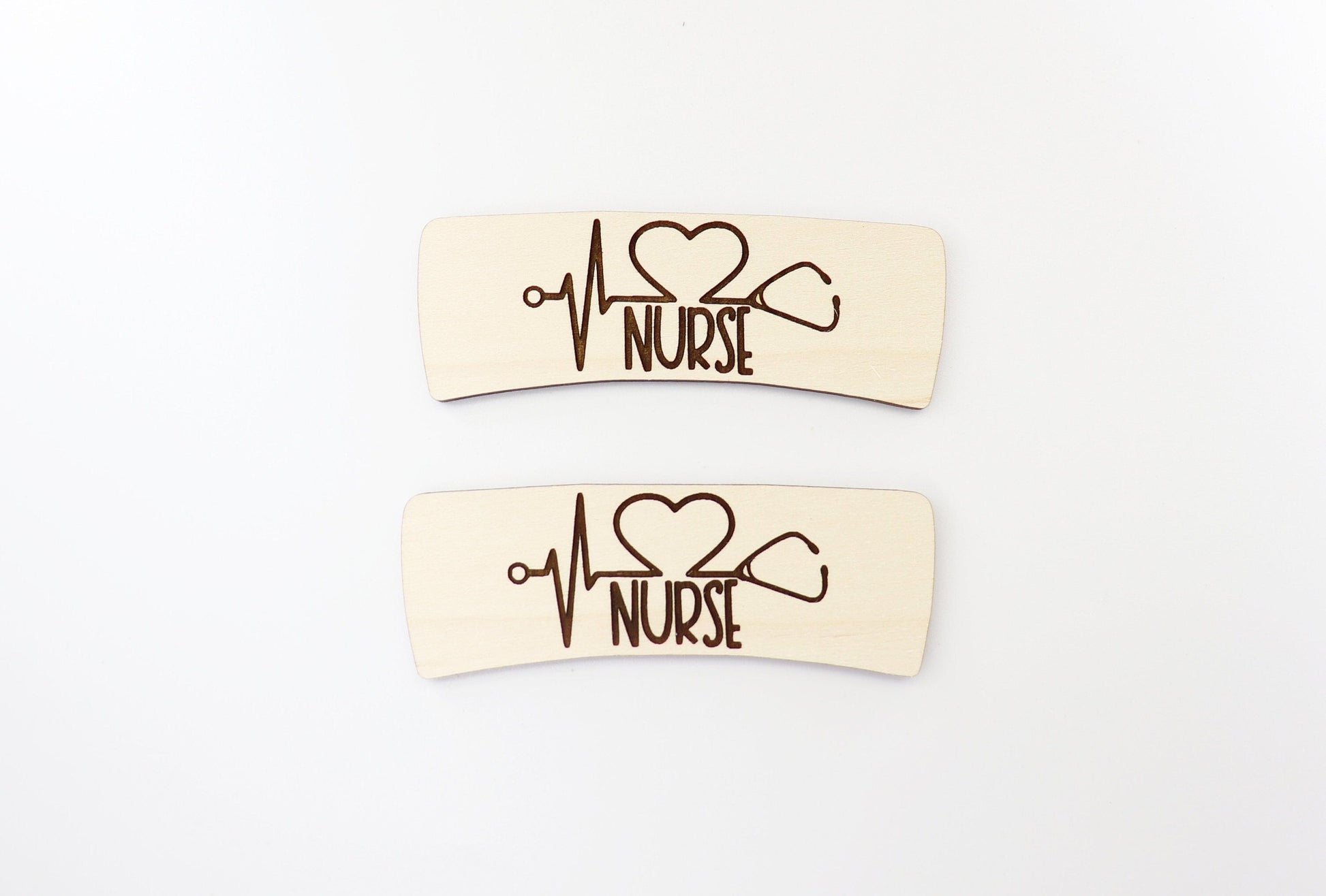 Nurse hair clip blanks, wood blanks, laser cut blanks