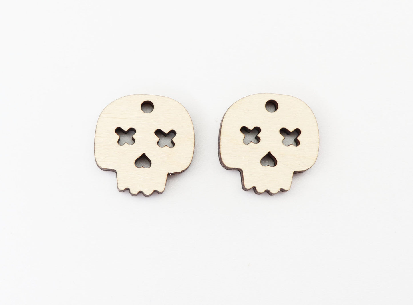 Skull earrings, earring blanks