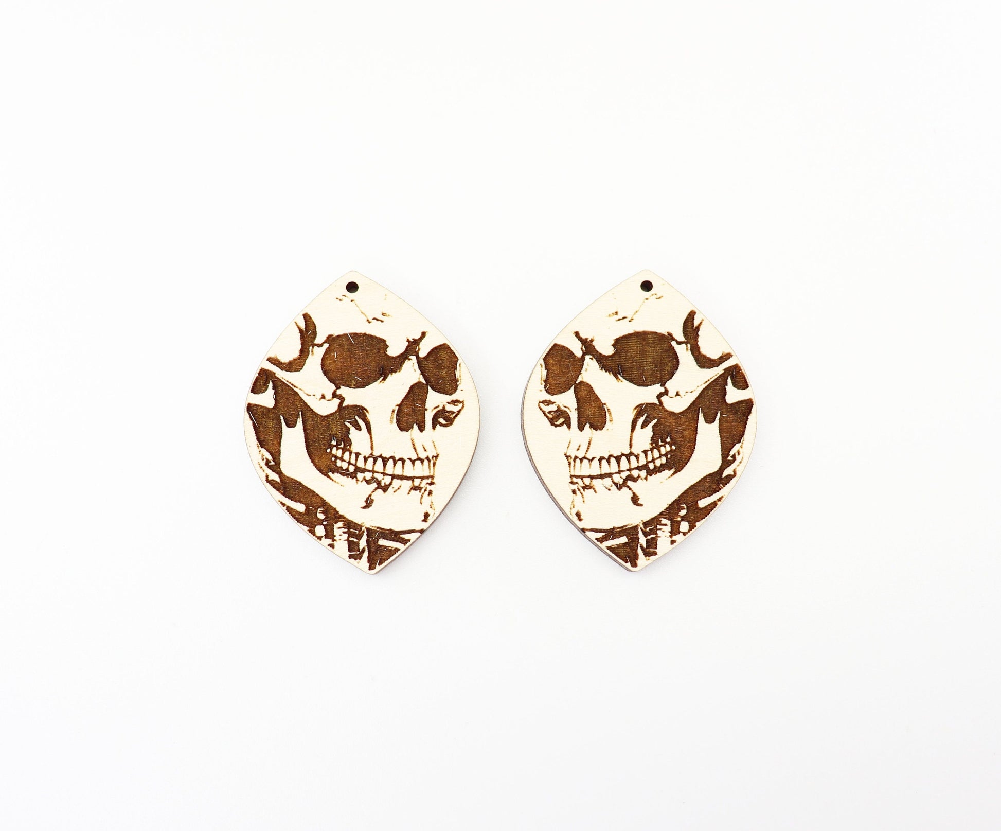 Skull earrings, earring blanks, sold per set