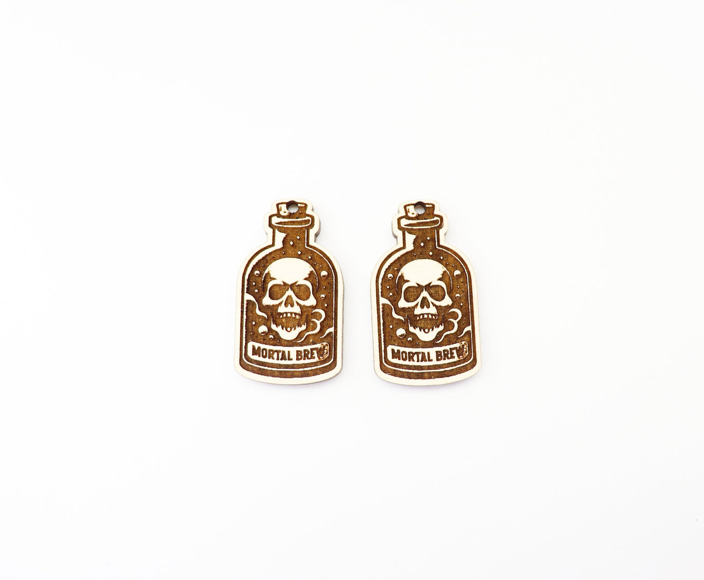 Skull earrings, earring blanks, sold per set