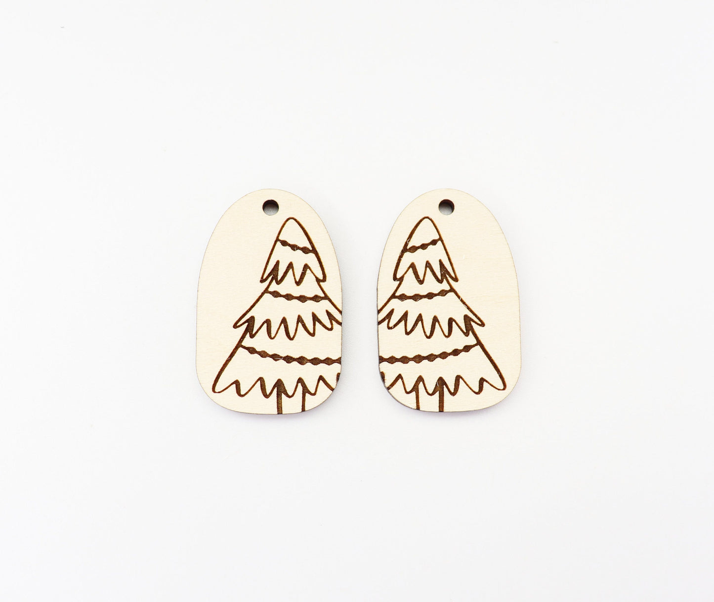 Christmas tree earring blanks, wood blanks