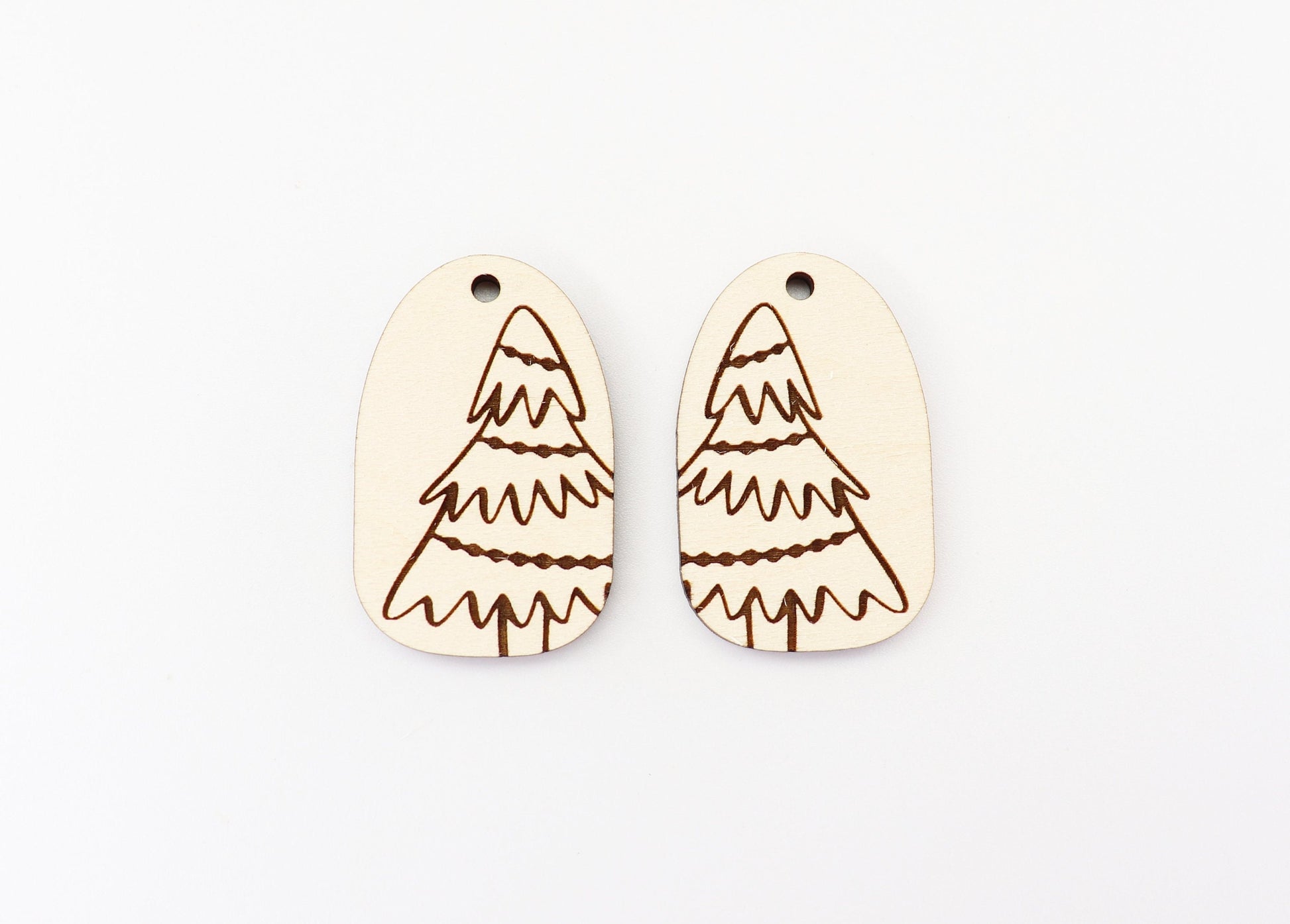 Christmas tree earring blanks, wood blanks