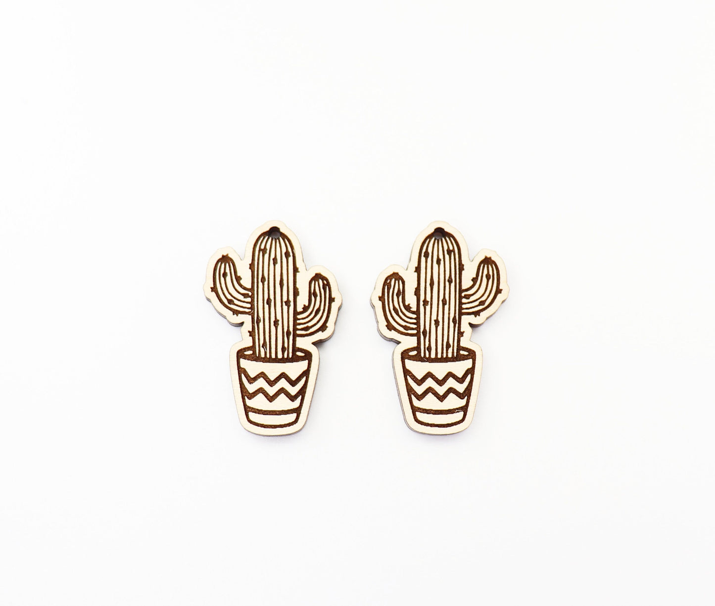 Cactus earring blanks, DIY earrings, earring blanks, sold per set