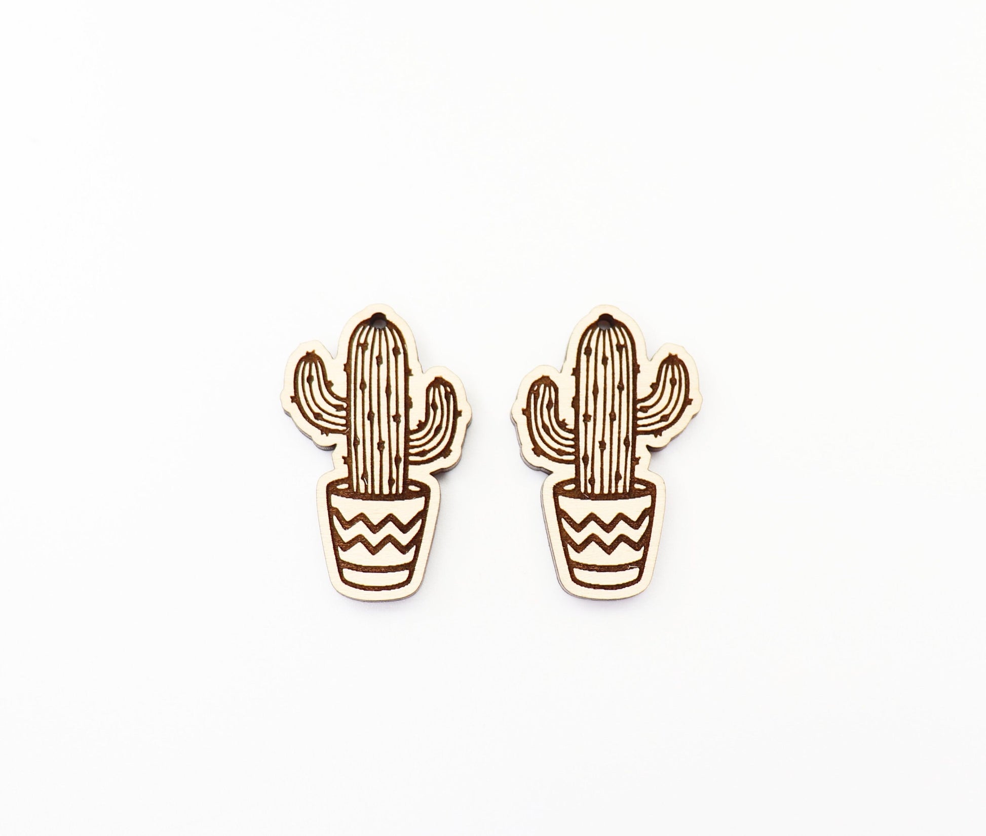 Cactus earring blanks, DIY earrings, earring blanks, sold per set