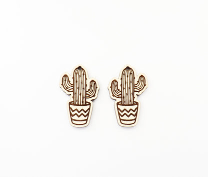 Cactus earring blanks, DIY earrings, earring blanks, sold per set