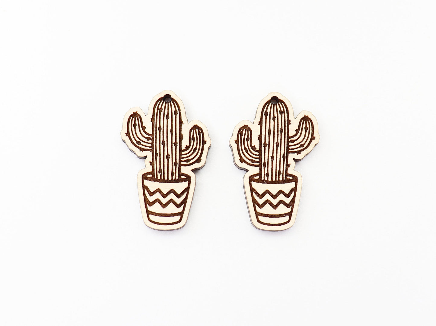 Cactus earring blanks, DIY earrings, earring blanks, sold per set