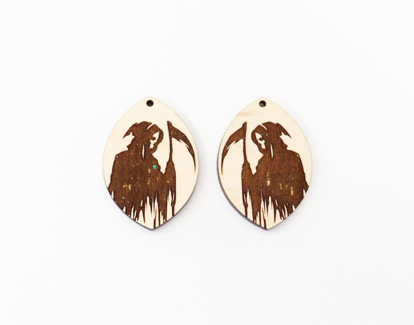 Grim reaper earrings, earring blanks, Halloween blanks