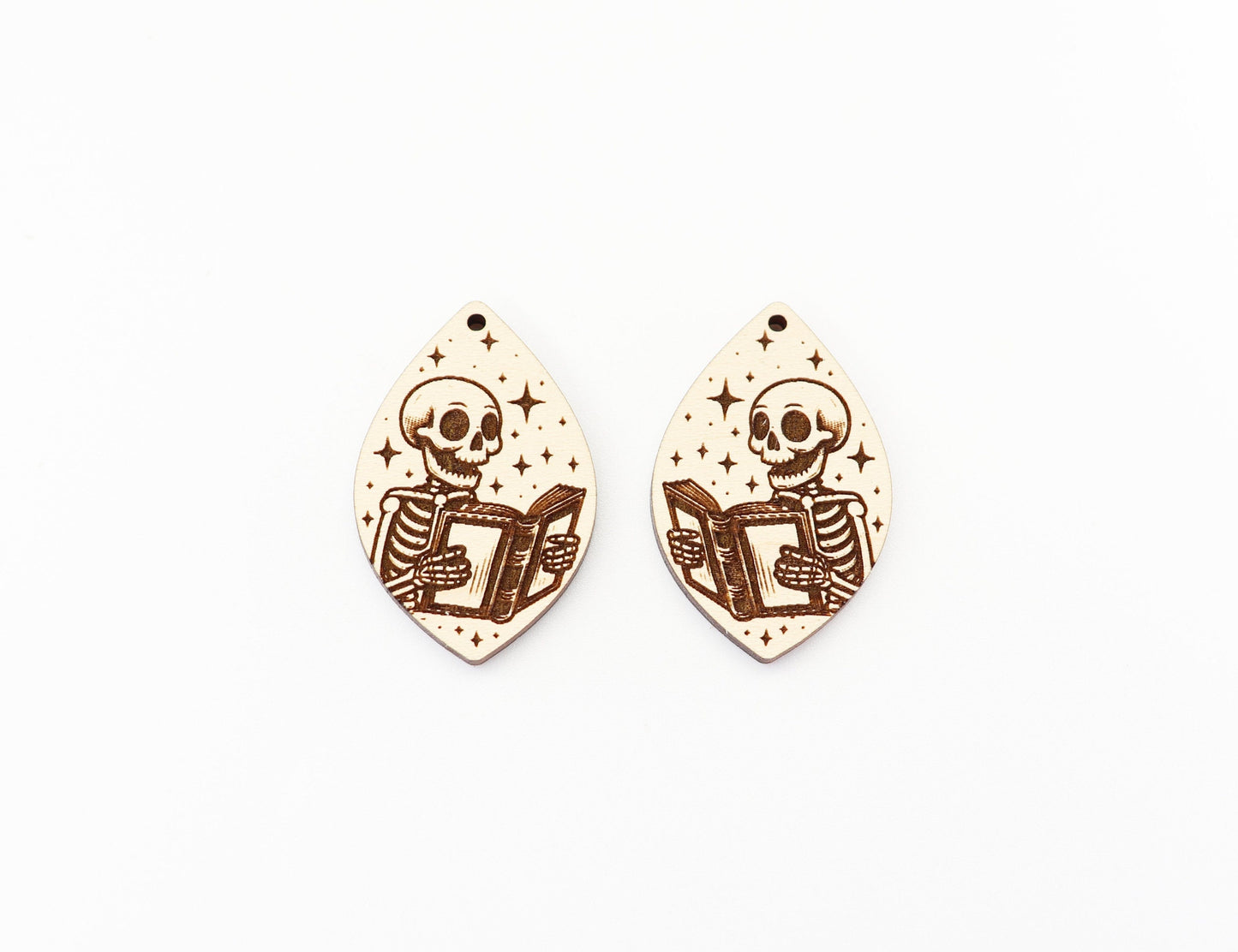 Skeleton reading earrings, earring blanks