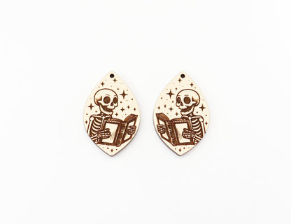 Skeleton reading earrings, earring blanks