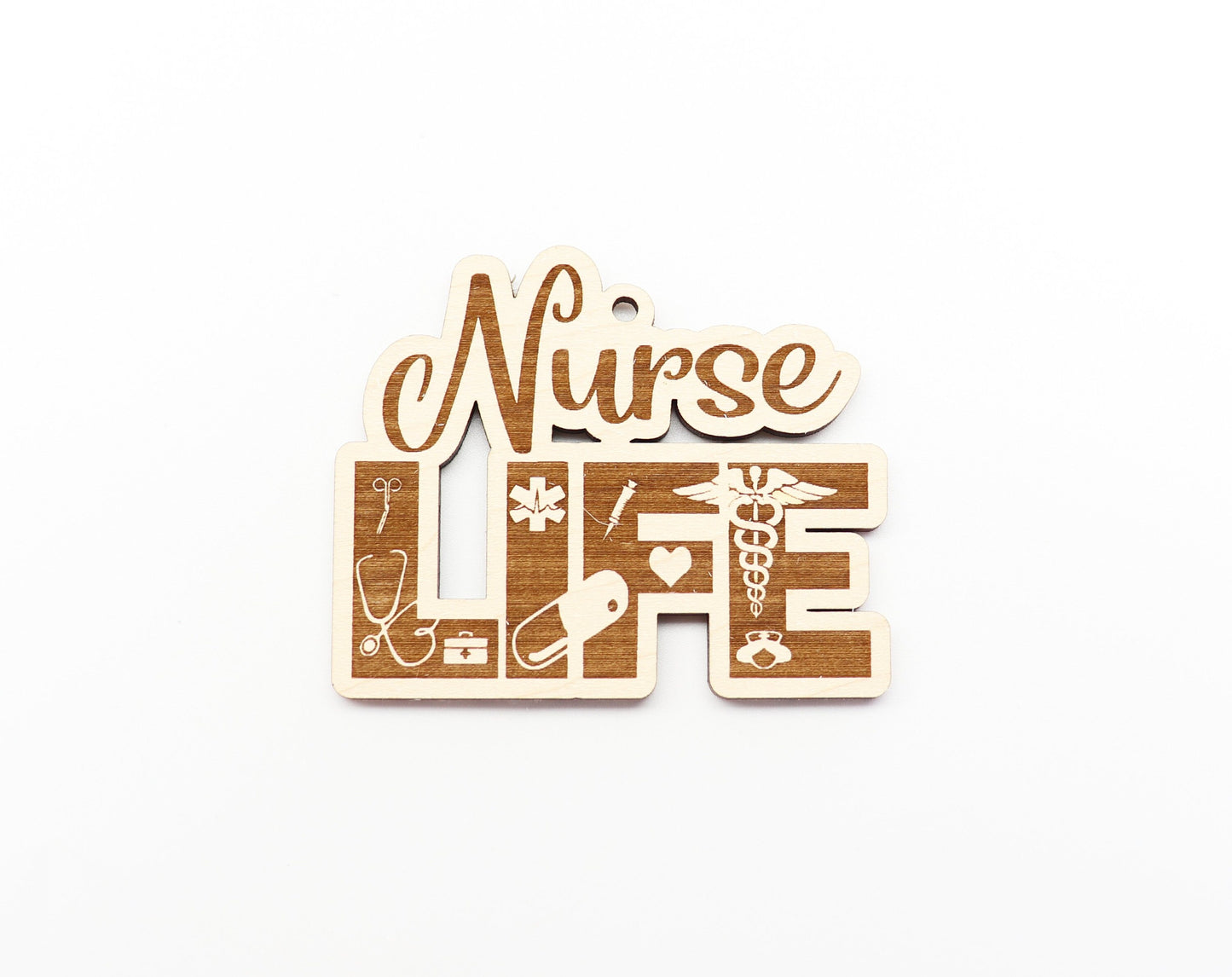 Nurse car charm, wood car charm blanks