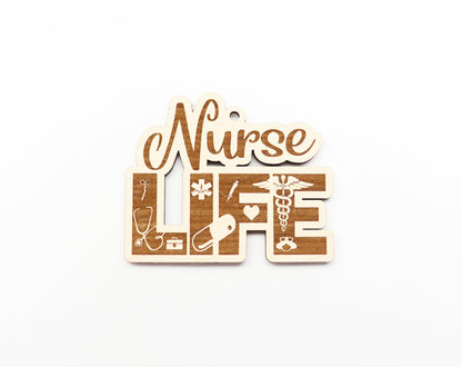 Nurse car charm, wood car charm blanks