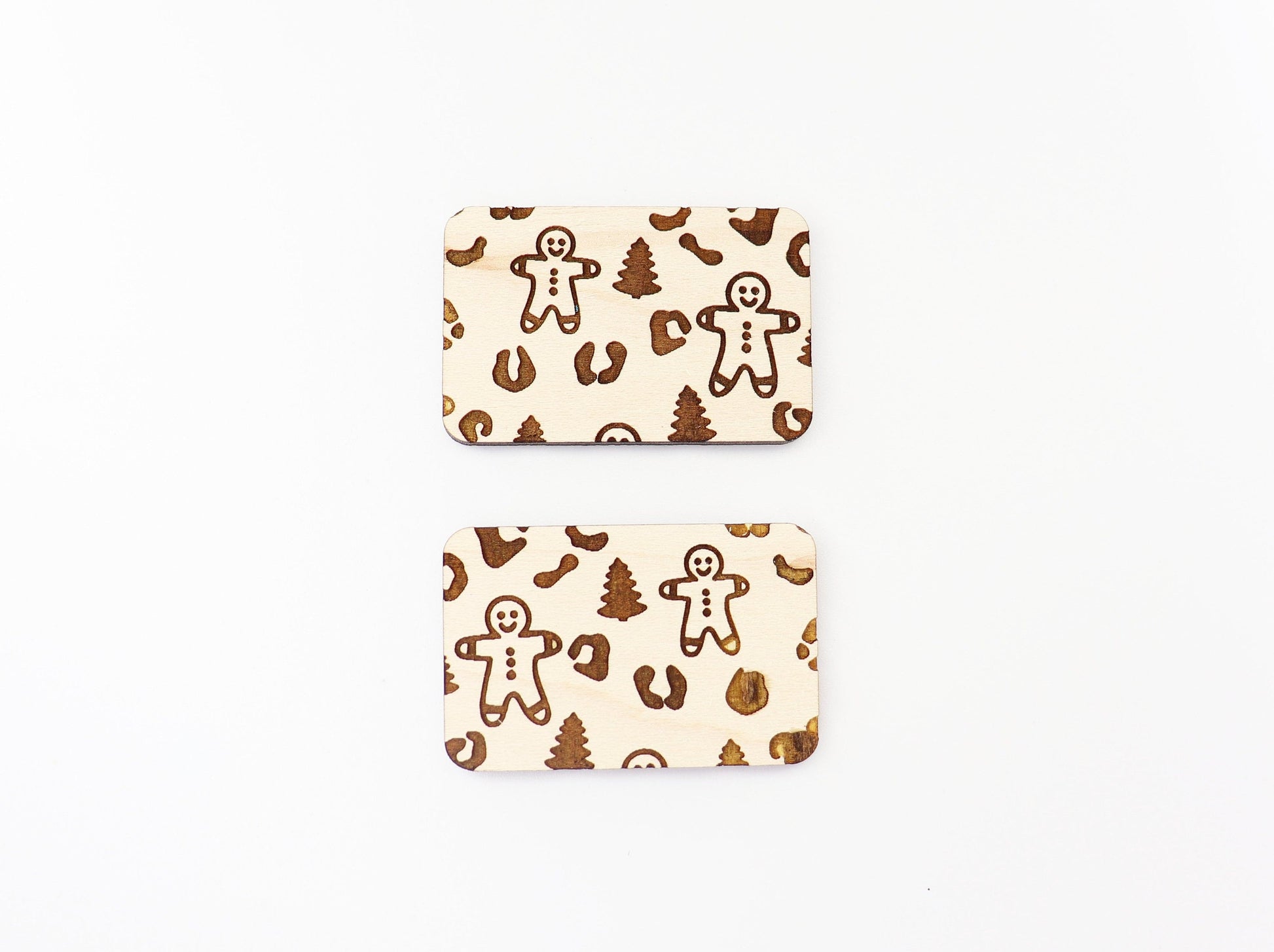 2 Inch Gingerbread man Hair clip blanks, wood blanks, laser cut blanks