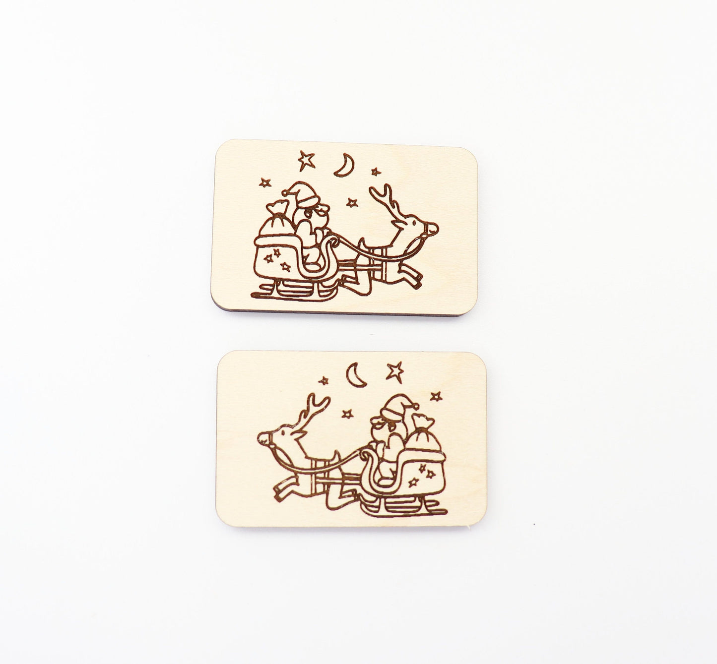 2 Inch Santa Hair clip blanks, wood blanks, laser cut blanks