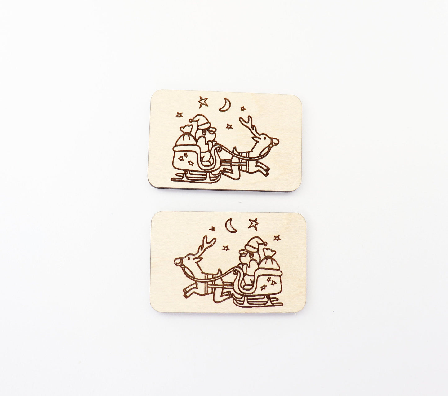 2 Inch Santa Hair clip blanks, wood blanks, laser cut blanks