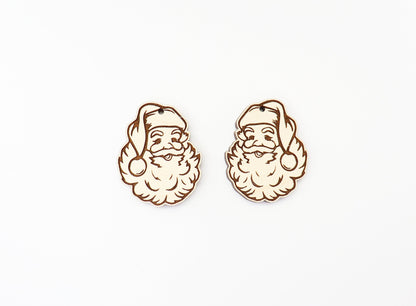 Santa blanks, wood blanks, earrings DIY