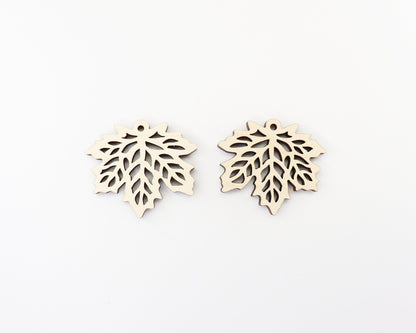 Maple leaf earring blanks, laser cut earring blanks