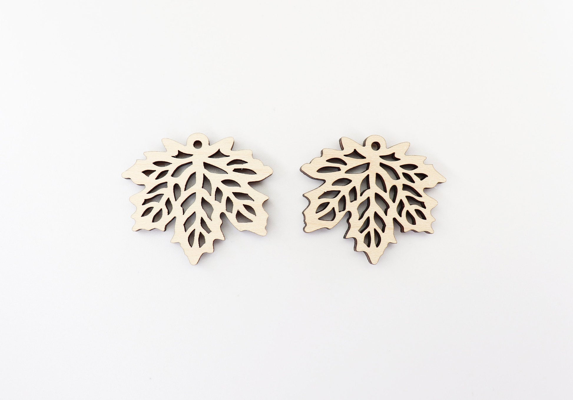 Maple leaf earring blanks, laser cut earring blanks