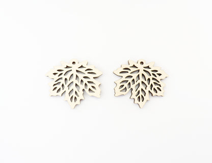 Maple leaf earring blanks, laser cut earring blanks