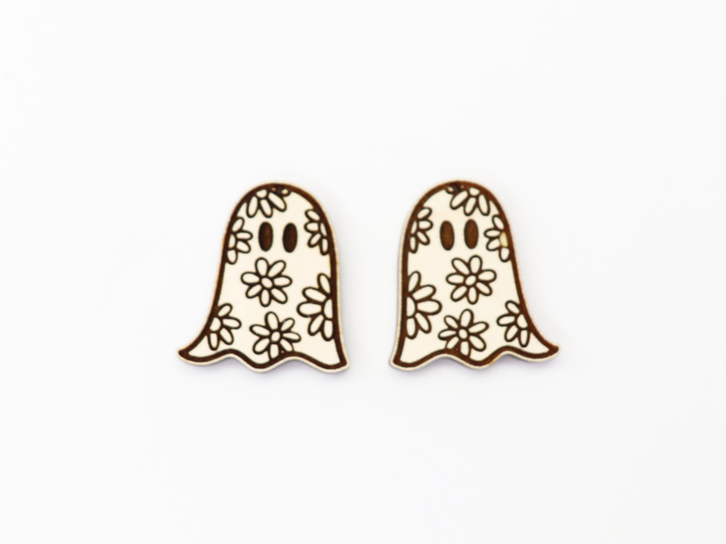 Floral Ghost earring blanks