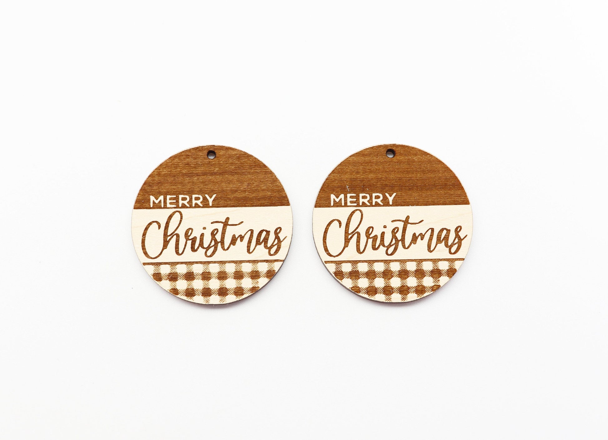 Merry Christmas wood earring blanks