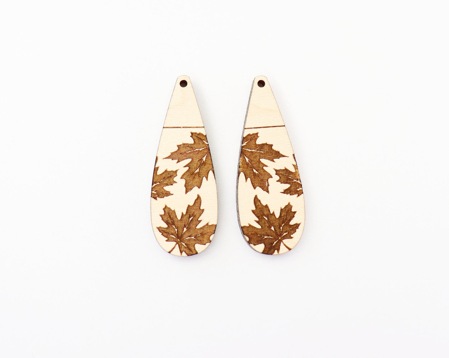 Maple leaf earring blanks, laser cut earring blanks