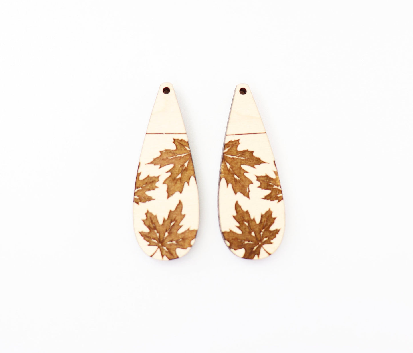 Maple leaf earring blanks, laser cut earring blanks