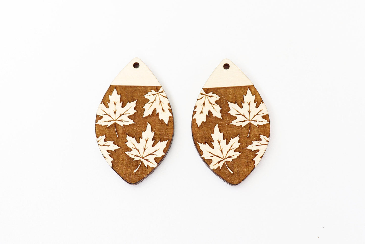 Maple leaf earring blanks, laser cut earring blanks