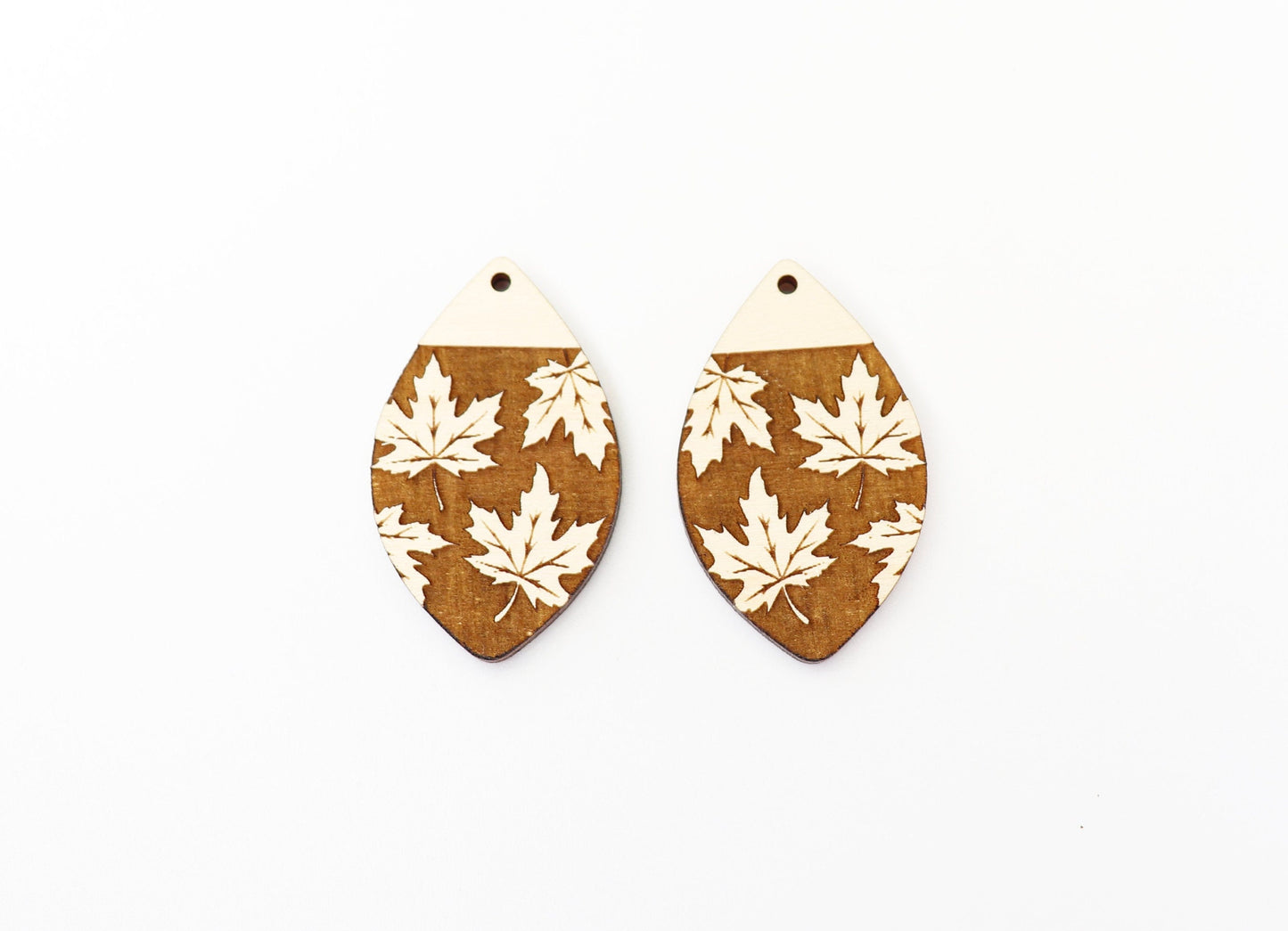 Maple leaf earring blanks, laser cut earring blanks