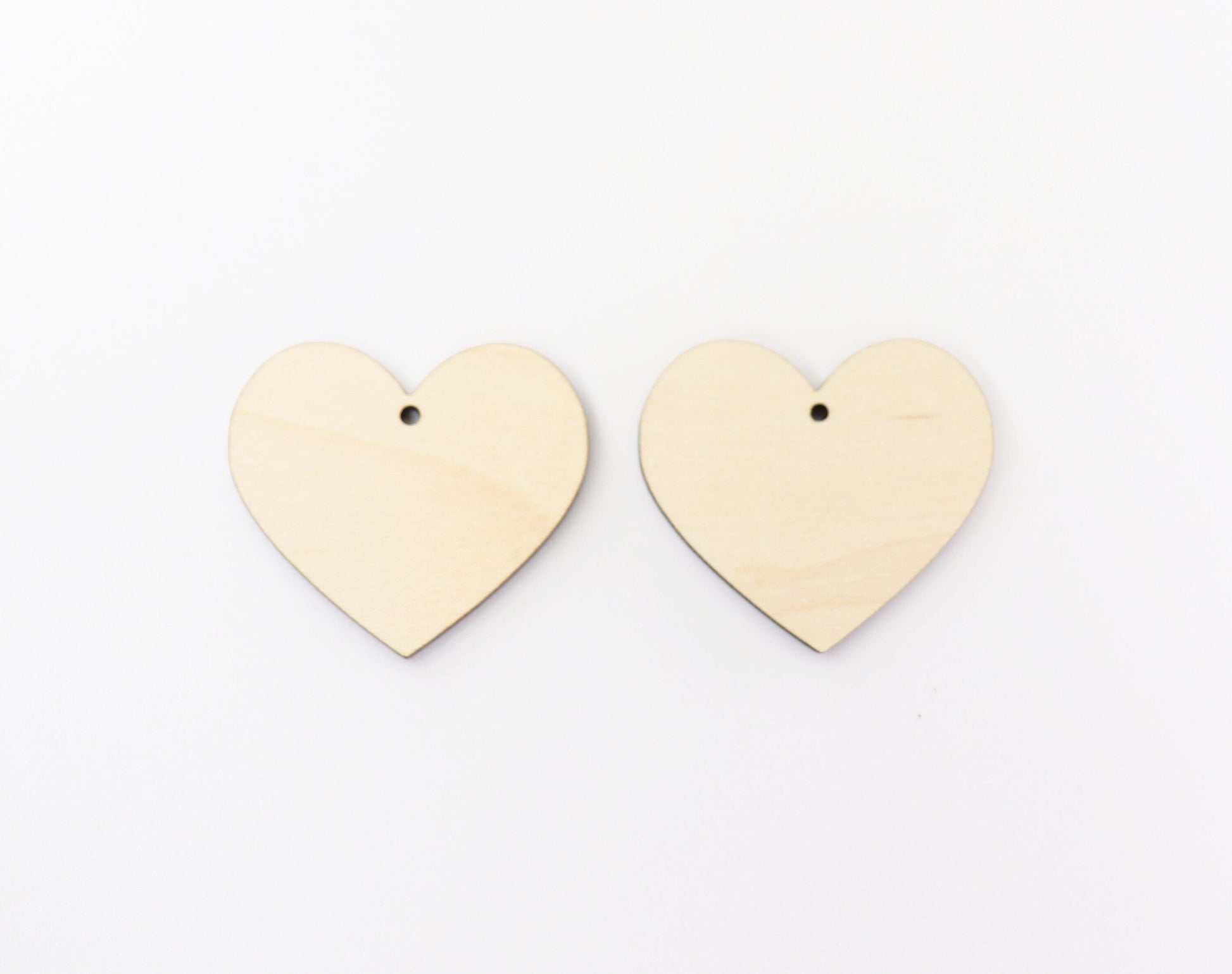 Heart earring blanks, laser cut blanks